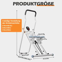 CEIEVER Függőleges Lépcsőzőgép Összecsukható 150kg Terhelhetőséggel LCD Kijelzővel 8