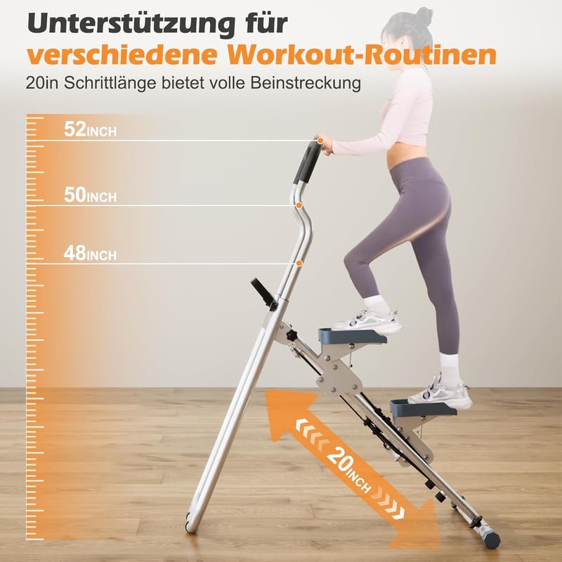 CEIEVER Függőleges Lépcsőzőgép Összecsukható 150kg Terhelhetőséggel LCD Kijelzővel