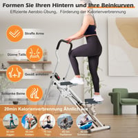 CEIEVER Függőleges Lépcsőzőgép Összecsukható LCD Kijelzővel, Állítható Fogantyú Otthoni Edzéshez 2