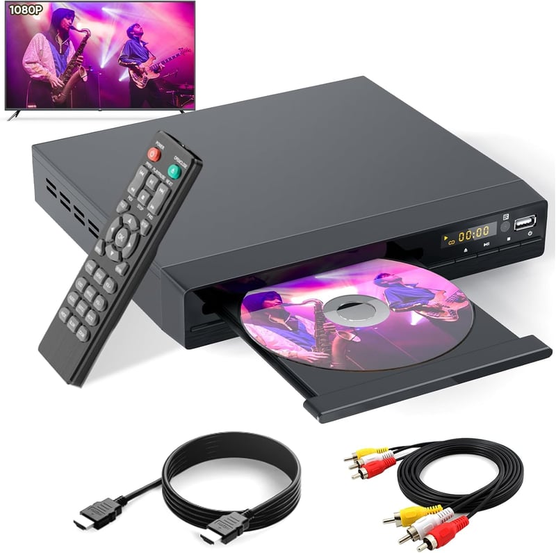 Ceihoit DVD CD lejátszó TV-hez, 1080p felskálázás, minden régió, USB 2.0