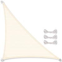 CelinaSun HDPE sjenilo trokut - 3,6x3,6x5,1 m - krem bijelo 2