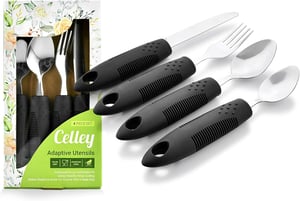 Celley Adaptív Evőeszköz Szett Seniorknak - 4 Részes Ergonomikus Készlet