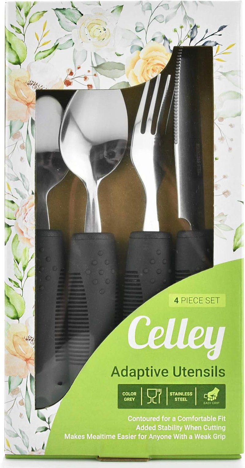 Celley Adaptív Evőeszköz Szett Seniorknak - 4 Részes Ergonomikus Készlet