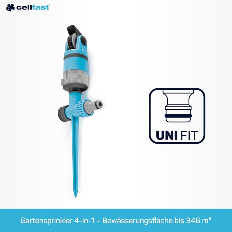 Cellfast 300 m² Többfunkciós Locsoló Szöggel - blue