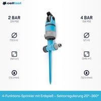 Cellfast 300 m² Többfunkciós Locsoló Szöggel - blue 2