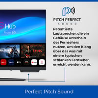 Cello C2224WSH 22-palcový Smart TV s bezrámovým dizajnom, systémom LG WebOS a Bluetooth reproduktorom, vhodný do kuchyne, spálne alebo malých miestností 3