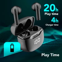 Căști Bluetooth True Wireless cellularline CORE cu carcasă de încărcare, afișaj LED, 16 ore de redare, control tactil, negru 2