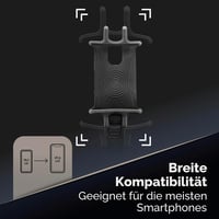 cellularline kerékpártartó okostelefonhoz passzív, fekete szilikon, 10,2 cm rögzítő, mobiltelefon és smartphone tartó 6