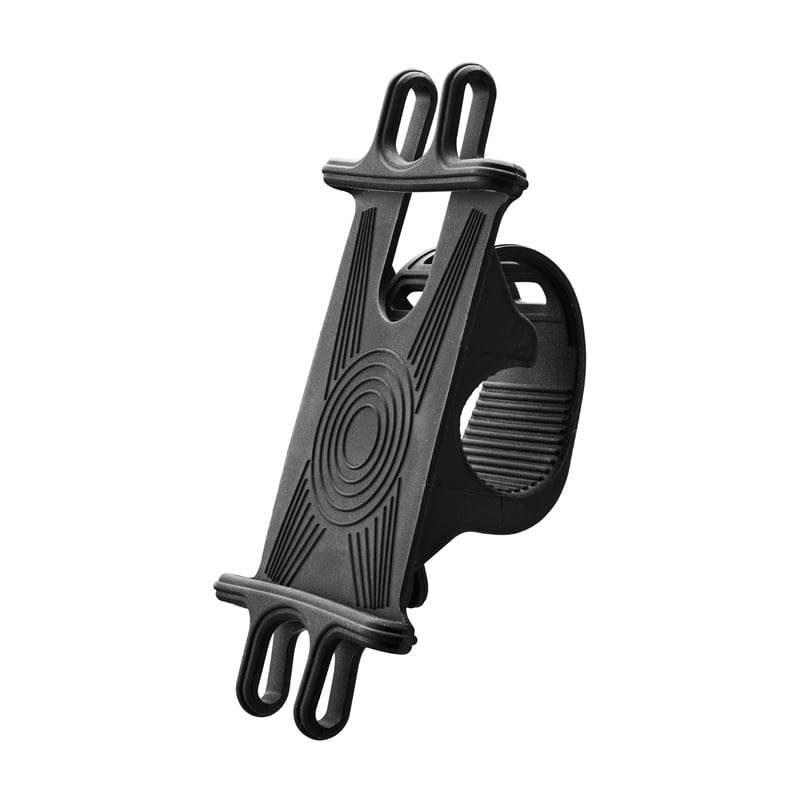 držiak na mobil na bicykel Cellularline, pasívny, čierny silikón, 10,2 cm úchyt, držiak na mobilný telefón a smartfón