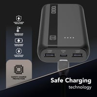 Cellularline Power Bank 10000 mAh - USB-C bemenet 10,5W, USB kimenet 12W, Li-ion akkumulátor, LED töltöttségjelző - Fekete 5
