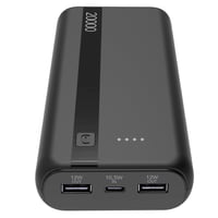 Power banka Cellularline 20000 mAh – vstup USB-C 10,5 W, výstup USB 12 W, lítium-iónová batéria, LED indikátor nabíjania – čierna 1