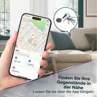 Cellularline Tracy Tag Bluetooth nyomkövető kulcstartó - Apple iOS Find Me kompatibilis - Cserélhető elem (1 év) - Por és vízálló - Kék 4