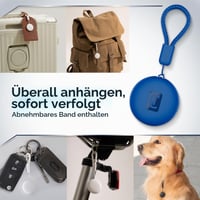 Cellularline Tracy Tag Bluetooth nyomkövető kulcstartó - Apple iOS Find Me kompatibilis - Cserélhető elem (1 év) - Por és vízálló - Kék 5