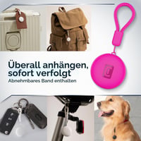 Cellularline Tracy Tag rózsaszín Android okosnyomkövető Google Find My Device alkalmazással, AirTag kiegészítőkkel kompatibilis, cserélhető elemmel 5