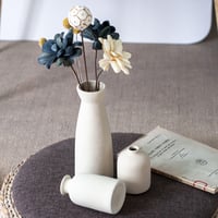 CEMABT 3 részes kerámia váza szett natúr, modern farmhouse dekoráció száraz virágokhoz 7