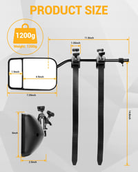 CEMOFE univerzális karavántükör domború, állítható, bilinccsel - fekete - 2 db 7