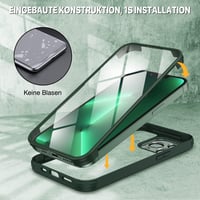 Husă de protecție 360° CENHUFO pentru iPhone 13 Pro cu sticlă securizată integrată și protecție pentru cameră - verde 7