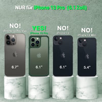 Husă de protecție 360° CENHUFO pentru iPhone 13 Pro cu sticlă securizată integrată și protecție pentru cameră - verde 2