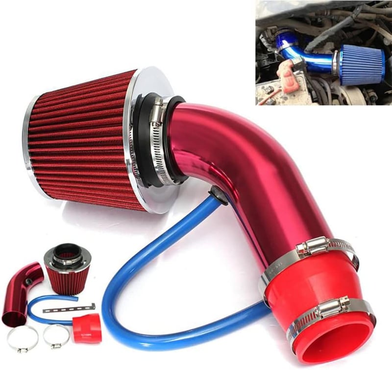 CENPEK 76mm Hideglevegő Bevezető Cső Alumínium Turbo Szűrő Autó Légbevezető