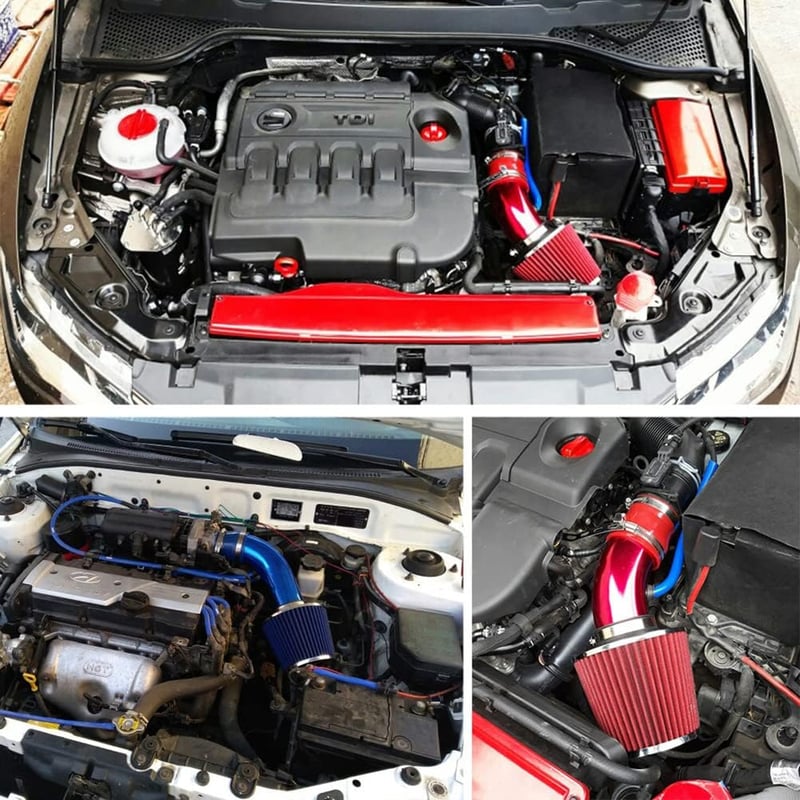 CENPEK 76mm Hideglevegő Bevezető Cső Alumínium Turbo Szűrő Autó Légbevezető