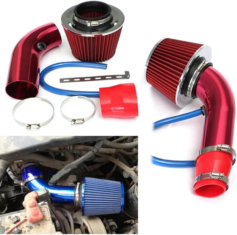 CENPEK 76mm Hideglevegő Bevezető Cső Alumínium Turbo Szűrő Autó Légbevezető