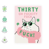 Narodeninové prianie k 30-tke pre ženy Central 23 – Thirty Fu*ck Cat – Pre manželku, priateľku, dcéru, sestru, neter 2