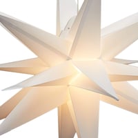 Cepewa 3D PVC LED zvijezda XL bijela božićna svjetleća zvijezda za vješanje s funkcijom timera, SMD LED, promjer 60 cm, za vanjsku upotrebu IP44 4