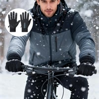 Mănuși de iarnă cu ecran tactil CERCTLA pentru bărbați și femei, mănuși sport rezistente la vânt și antiderapante pentru ciclism, alergare, drumeții și condus 5