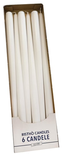 Stolová sviečka Cereria di Giorgio Risthò, biela, 2,2 x 40 cm, 6 ks 2