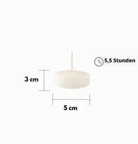 Lumânări plutitoare Cereria Di Giorgio 28 buc – diametru 5 cm, Alb, timp de ardere 5,5 ore 3