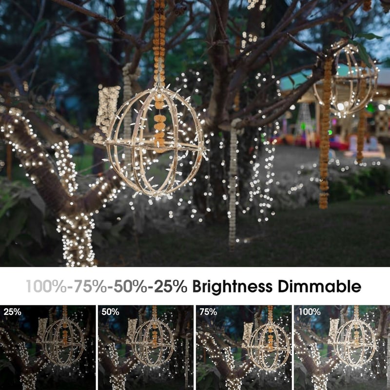 CERIAL 2db Tündérfény 6m 60 LED Fehér Karácsony Távirányító Időzítő Vízálló