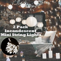 CERIAL 2db Tündérfény 6m 60 LED Fehér Karácsony Távirányító Időzítő Vízálló 2