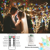 CERIAL 2db Tündérfény 6m 60 LED RGB Távirányítós Időzítős Vízálló Karácsony 2