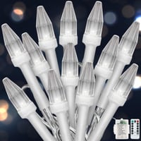 CERIAL vianočná svetelná reťaz, 6 m, 60 LED, s diaľkovým ovládaním - biela - 2 ks 2