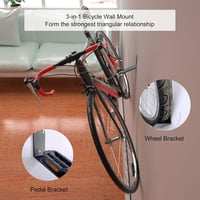Cerioll 3 az 1-ben kerékpár fali tartó MTB, országúti és e-bike számára 3