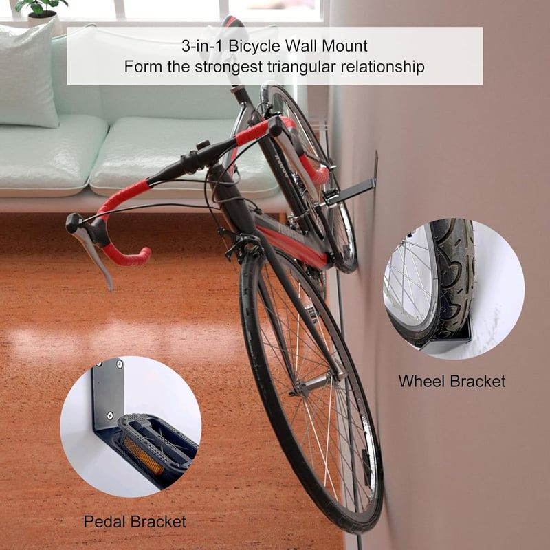 Cerioll 3 az 1-ben kerékpár fali tartó MTB, országúti és e-bike számára