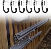 Cerioll Fali kampó garázsba, gumírozott kampók szerszámokhoz, kerékpár, kerti eszköz, szörfdeszka és síléc, fekete 6 db 7