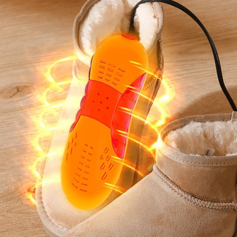 Cerioll Hordozható cipőszárító USB-tápú UV fénnyel, antibakteriális cipőmelegítő, sárga lila, cipő, kesztyű, zokni, síbakancs
