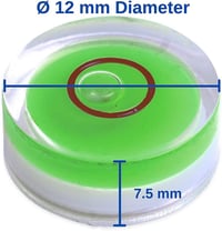 Cerioll Kerek Vízmérték Libella 12mm Ragasztható Szintező Buborék Fúráshoz Lakókocsihoz 6 Darabos Készlet Zöld Piros 2