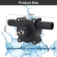 Cerioll Mini Elektromos Pumpa Fúrógéphez - Víz Olaj Dízel Folyadék Átpumpáláshoz 25L/perc Fekete 2
