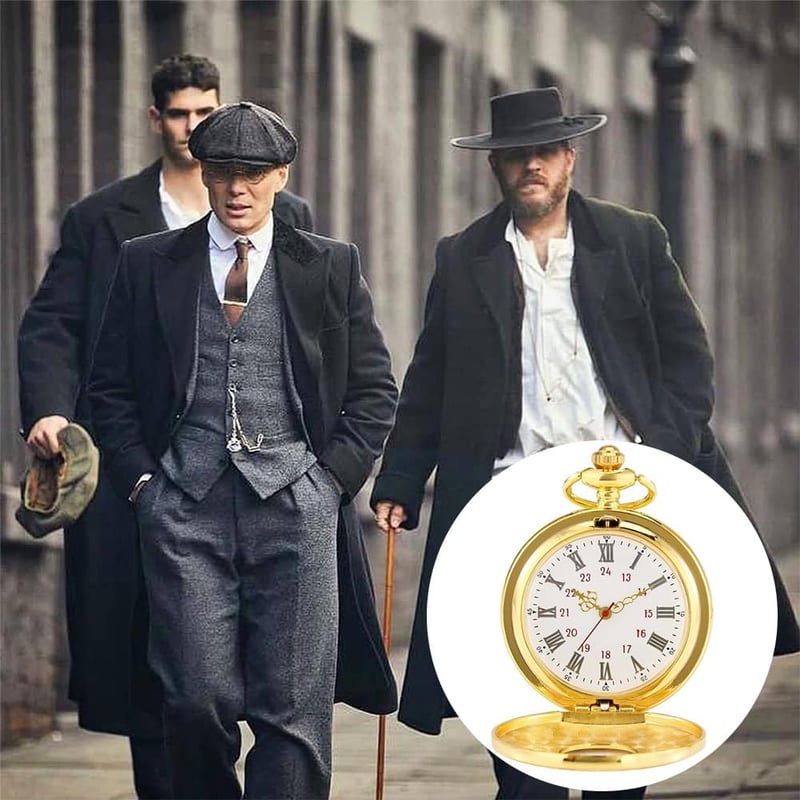 Cerioll Retro Zsebóra Lánccal Unisex Vintage Római Számokkal Klasszikus