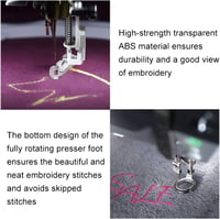 Cerioll Szabadmozgásos Varrógép Lábkészlet 4 Részes Fém Quilting Hímzéshez 3