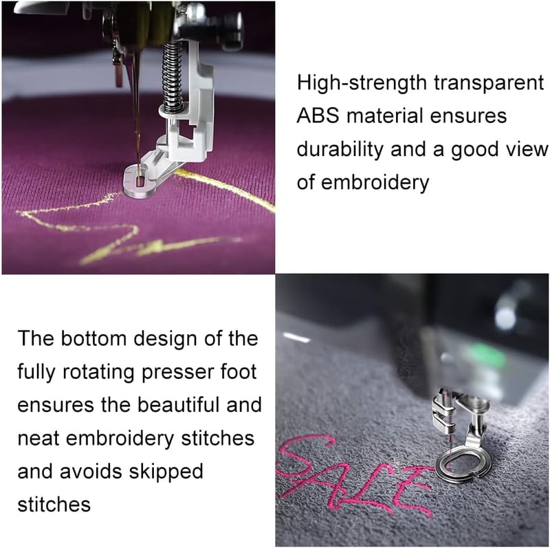 Cerioll Szabadmozgásos Varrógép Lábkészlet 4 Részes Fém Quilting Hímzéshez
