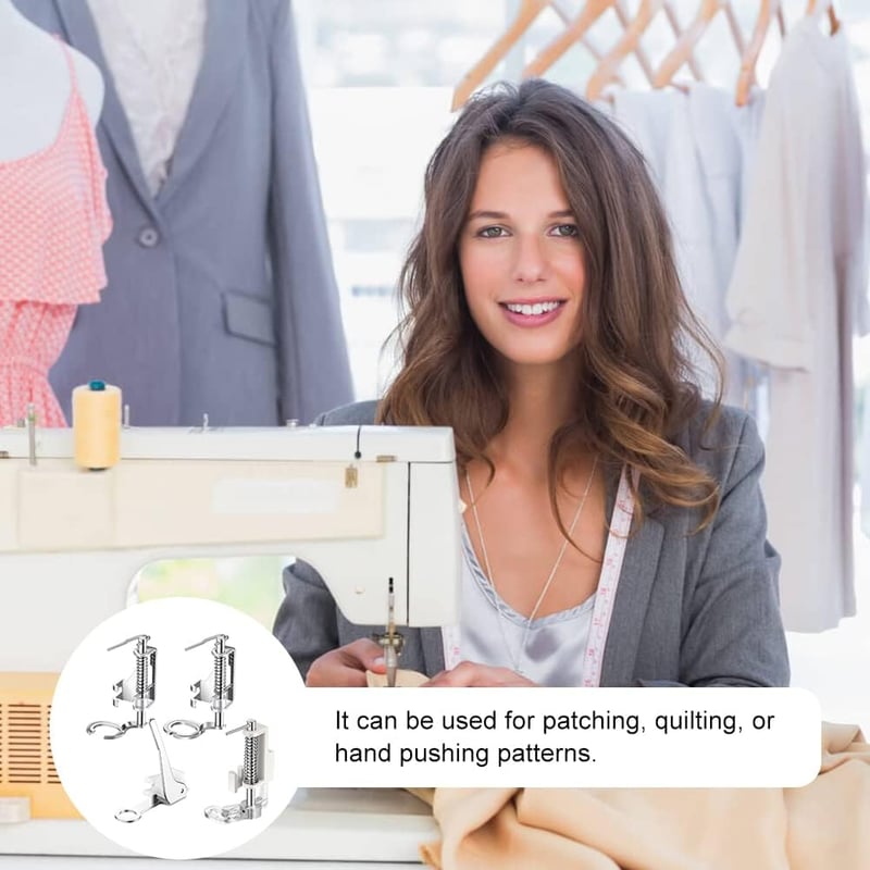 Cerioll Szabadmozgásos Varrógép Lábkészlet 4 Részes Fém Quilting Hímzéshez