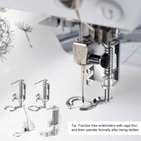 Cerioll Szabadmozgásos Varrógép Lábkészlet 4 Részes Fém Quilting Hímzéshez 4