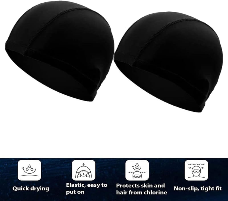 Cerioll Úszósapka Spandex Rugalmas Uniszex 2db Kényelmes Nylon