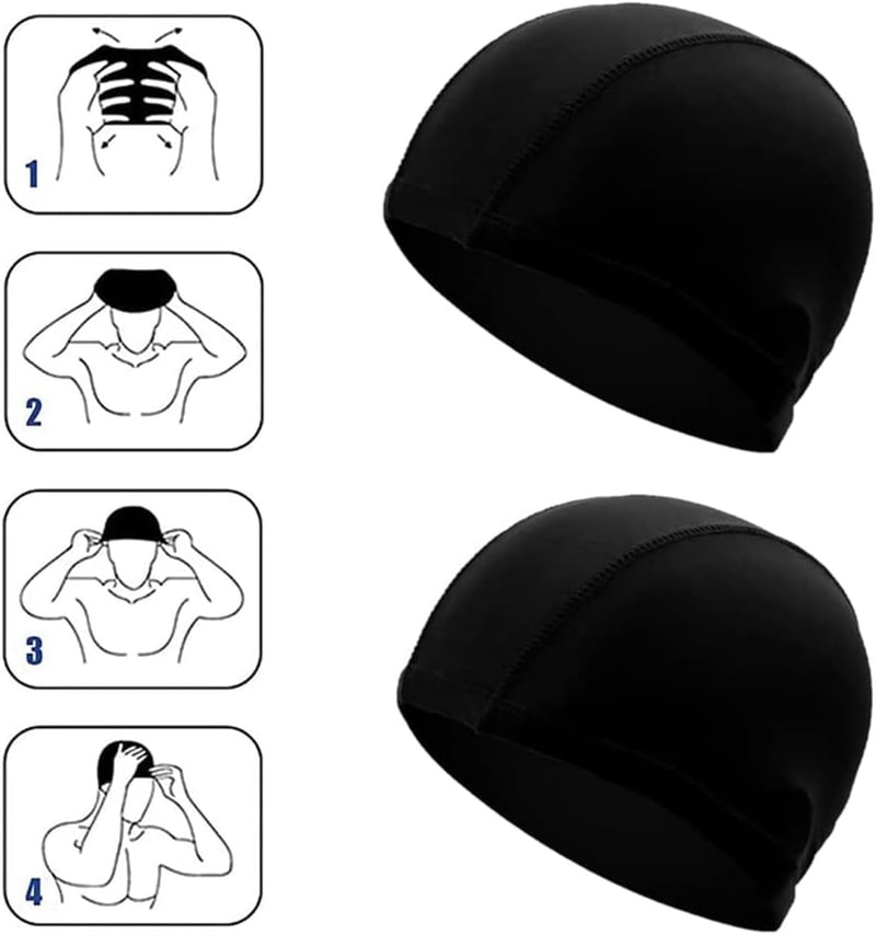 Cerioll Úszósapka Spandex Rugalmas Uniszex 2db Kényelmes Nylon