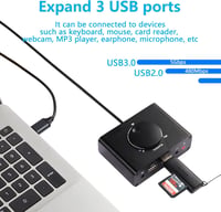 CERRXIAN R USB hangkártya hangerő szabályozással PC laptop Mac kompatibilis 5