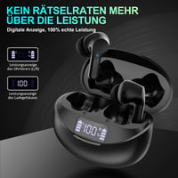 Căști wireless Cervanta cu Bluetooth 5.3, încărcare USB-C, sunet stereo in-ear 7