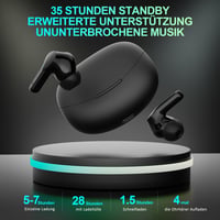 Căști wireless Cervanta cu Bluetooth 5.3, încărcare USB-C, sunet stereo in-ear 5
